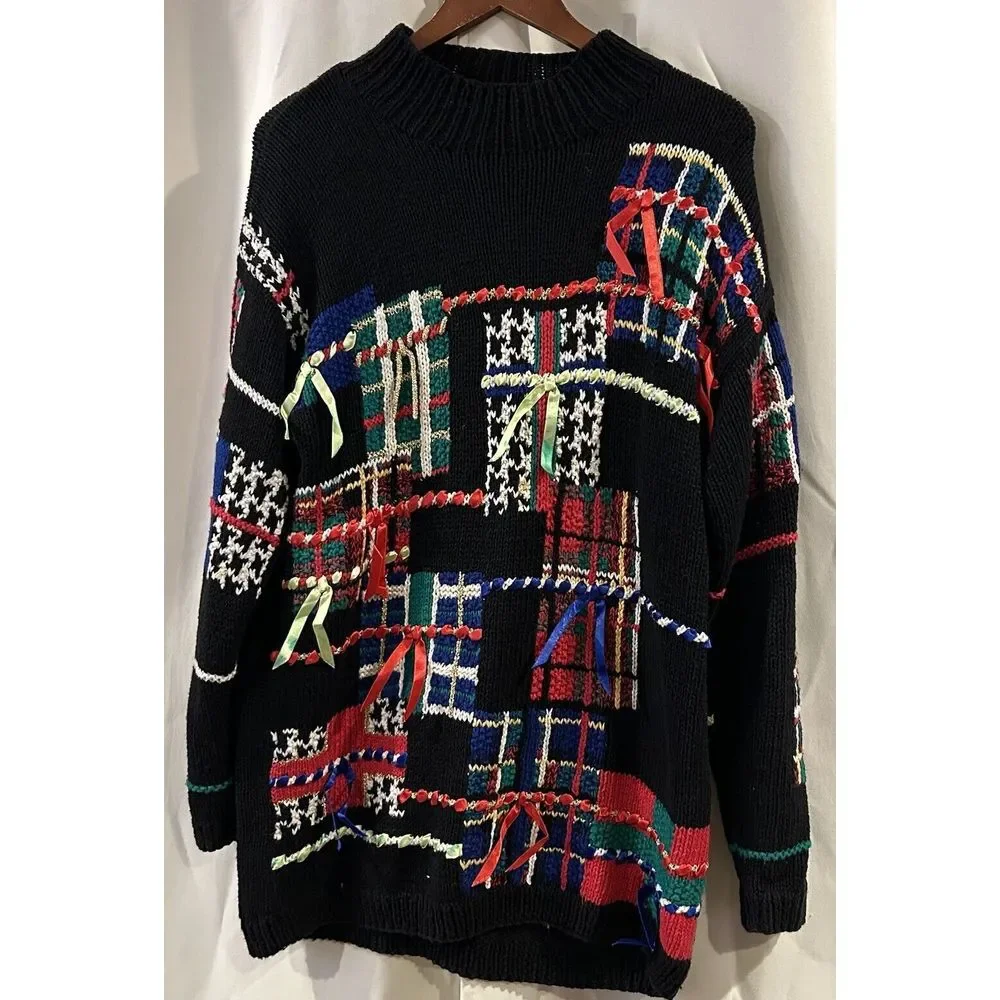 Warranted To Be A Pendleton‎ Ugly Christmas Bow Sweater Size Small